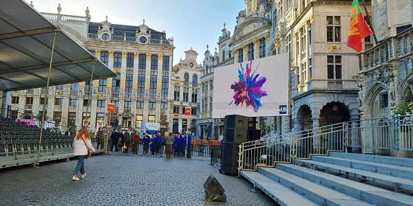 Graduations op de Grote Markt in Brussel